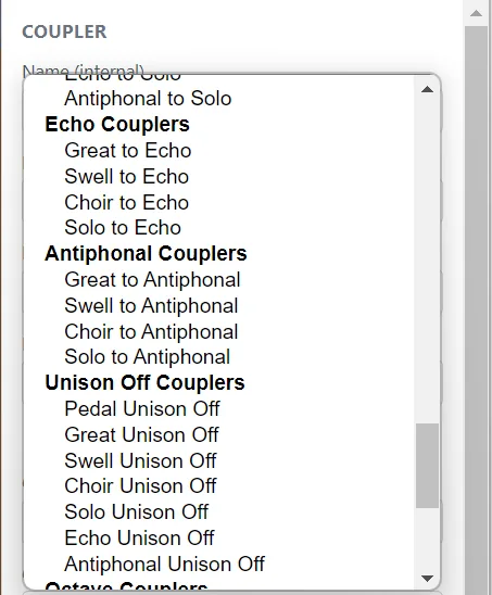 Grouped Echo couplers.